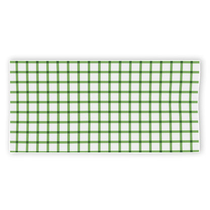 Green Tattersall Pattern Print Beach Towel