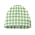 Green Tattersall Pattern Print Beanie