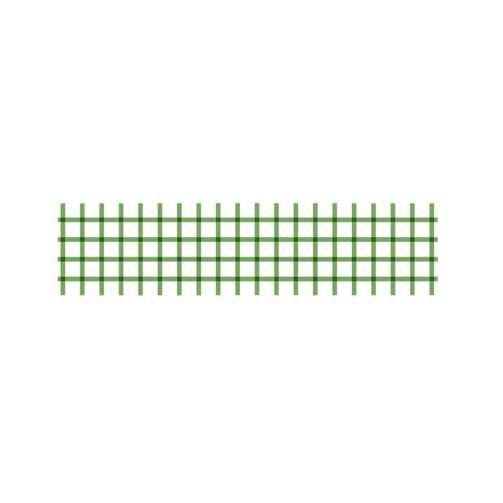 Green Tattersall Pattern Print Bed Runner