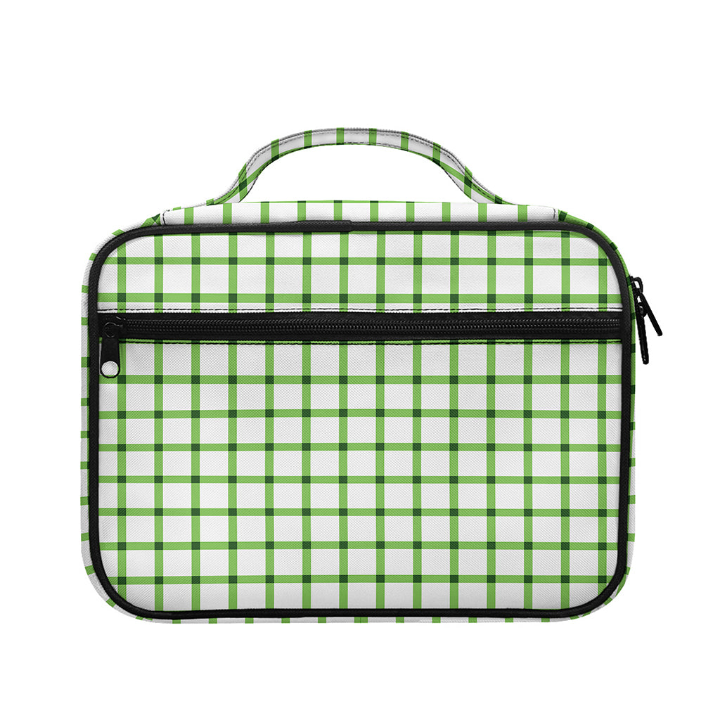 Green Tattersall Pattern Print Briefcase Bible Bag