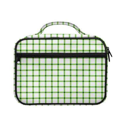 Green Tattersall Pattern Print Briefcase Bible Bag
