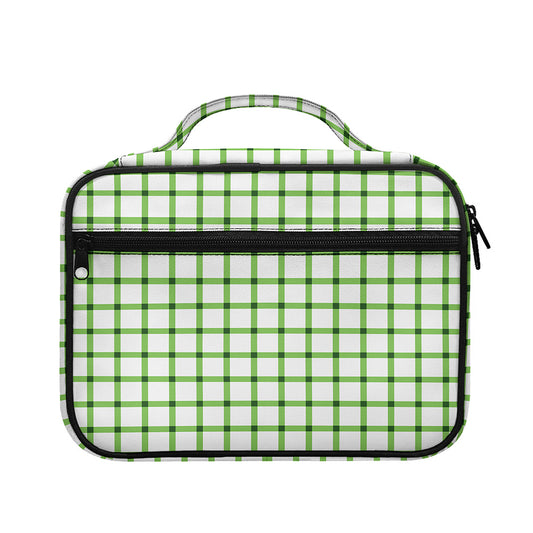 Green Tattersall Pattern Print Briefcase Bible Bag