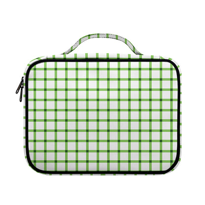 Green Tattersall Pattern Print Briefcase Bible Bag