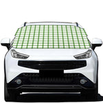 Green Tattersall Pattern Print Car Windshield Snow Cover