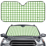Green Tattersall Pattern Print Car Windshield Sun Shade