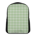 Green Tattersall Pattern Print Casual Backpack