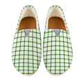 Green Tattersall Pattern Print Casual Shoes