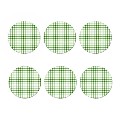 Green Tattersall Pattern Print Coaster Set
