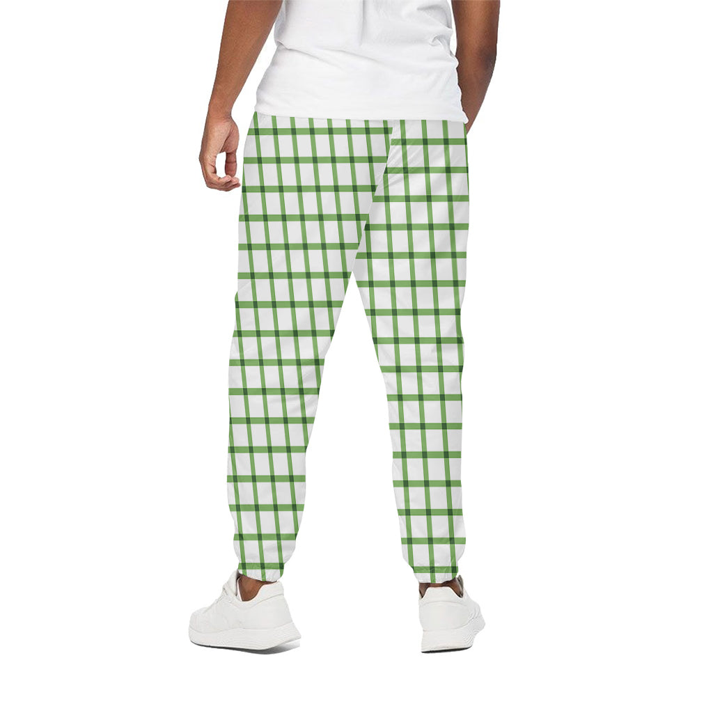 Green Tattersall Pattern Print Cotton Pants