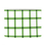 Green Tattersall Pattern Print Drum Lamp Shade