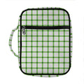 Green Tattersall Pattern Print Front Pocket Bible Bag