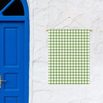 Green Tattersall Pattern Print Garden Flag