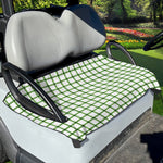 Green Tattersall Pattern Print Golf Cart Seat Cover