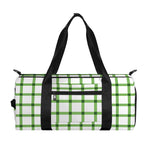 Green Tattersall Pattern Print Gym Bag