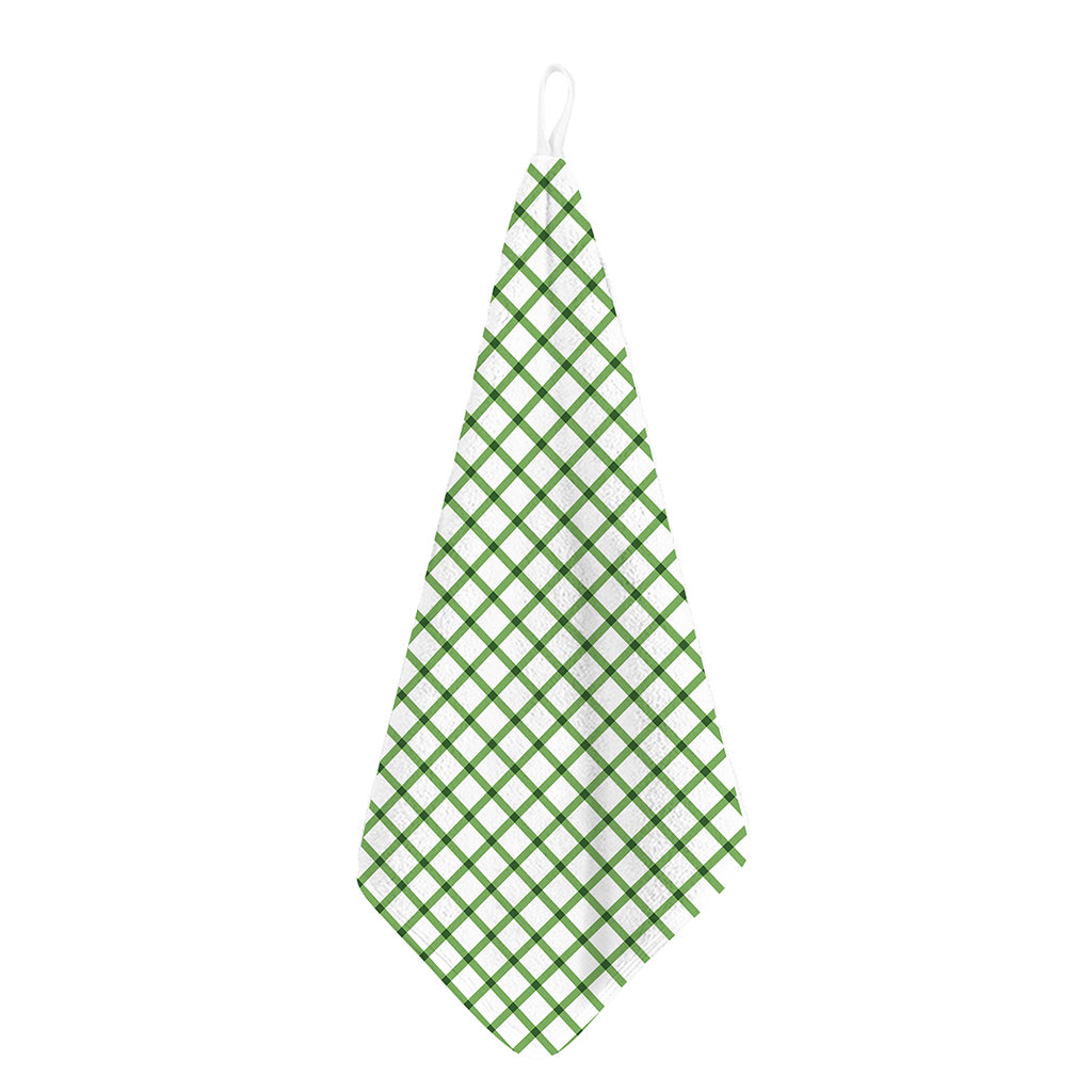 Green Tattersall Pattern Print Hand Towel