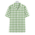 Green Tattersall Pattern Print Hawaiian Shirt
