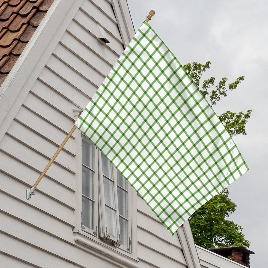 Green Tattersall Pattern Print House Flag