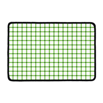 Green Tattersall Pattern Print Kitchen Mat
