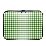 Green Tattersall Pattern Print Laptop Sleeve