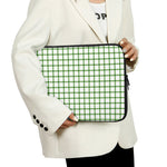 Green Tattersall Pattern Print Laptop Sleeve