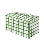 Green Tattersall Pattern Print Leather Tissue Box Cover