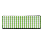 Green Tattersall Pattern Print Long Kitchen Mat
