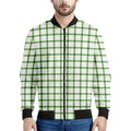 Green Tattersall Pattern Print Men's Bomber Jacket