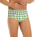 Green Tattersall Pattern Print Men's Briefs