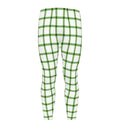 Green Tattersall Pattern Print Men's Leggings
