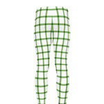 Green Tattersall Pattern Print Men's leggings