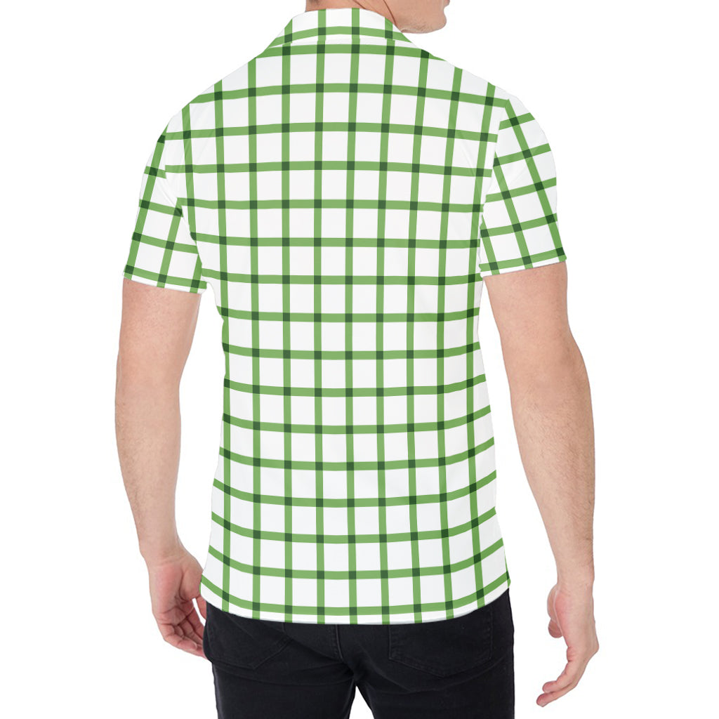 Green Tattersall Pattern Print Men's Shirt