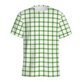 Green Tattersall Pattern Print Men's Athletic T-Shirt