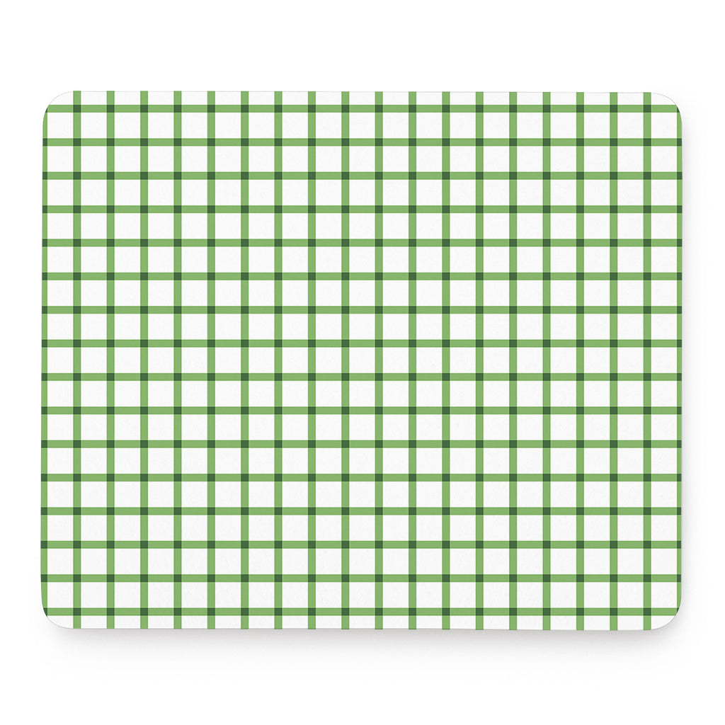 Green Tattersall Pattern Print Mouse Pad