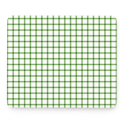 Green Tattersall Pattern Print Mouse Pad