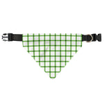 Green Tattersall Pattern Print Over The Collar Dog Bandana