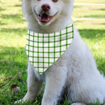 Green Tattersall Pattern Print Over The Collar Dog Bandana