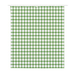 Green Tattersall Pattern Print Polyester Shower Curtain