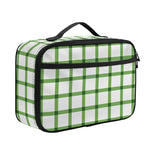 Green Tattersall Pattern Print Portable Lunch Bag