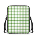 Green Tattersall Pattern Print Rectangular Crossbody Bag