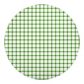 Green Tattersall Pattern Print Round Blanket