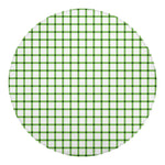 Green Tattersall Pattern Print Round Blanket