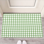 Green Tattersall Pattern Print Rubber Doormat