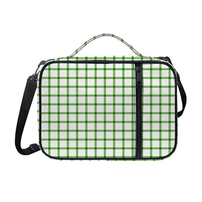 Green Tattersall Pattern Print Shoulder Strap Bible Bag