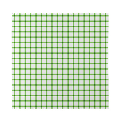 Green Tattersall Pattern Print Silk Bandana