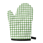 Green Tattersall Pattern Print Single Oven Mitt