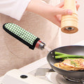 Green Tattersall Pattern Print Skillet Handle Cover