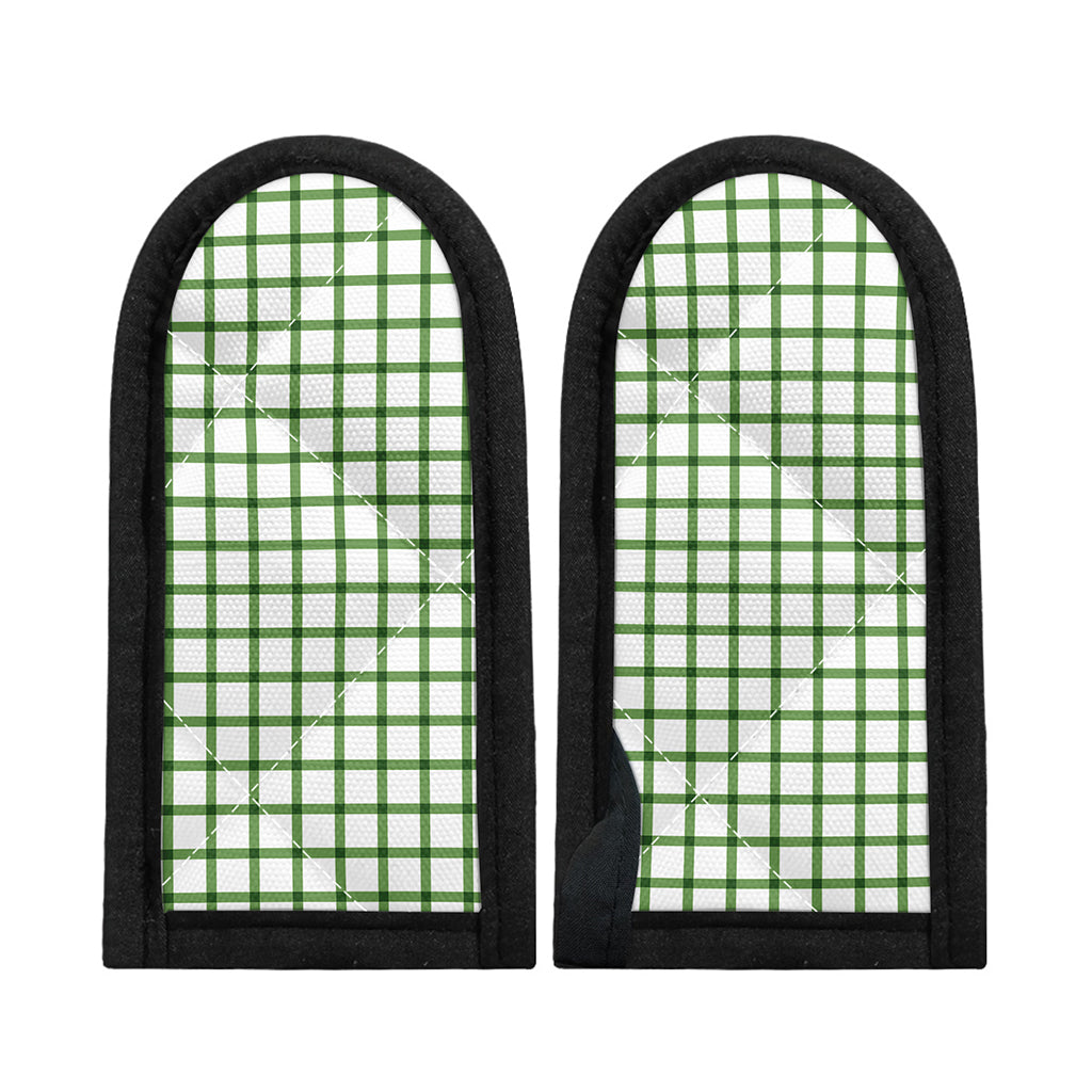 Green Tattersall Pattern Print Skillet Handle Cover