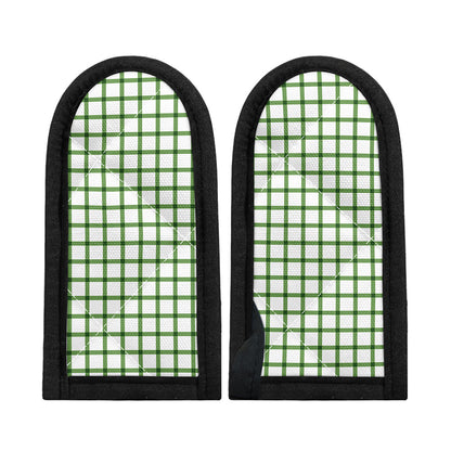 Green Tattersall Pattern Print Skillet Handle Cover