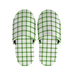 Green Tattersall Pattern Print Slippers