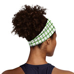 Green Tattersall Pattern Print Sports Headband